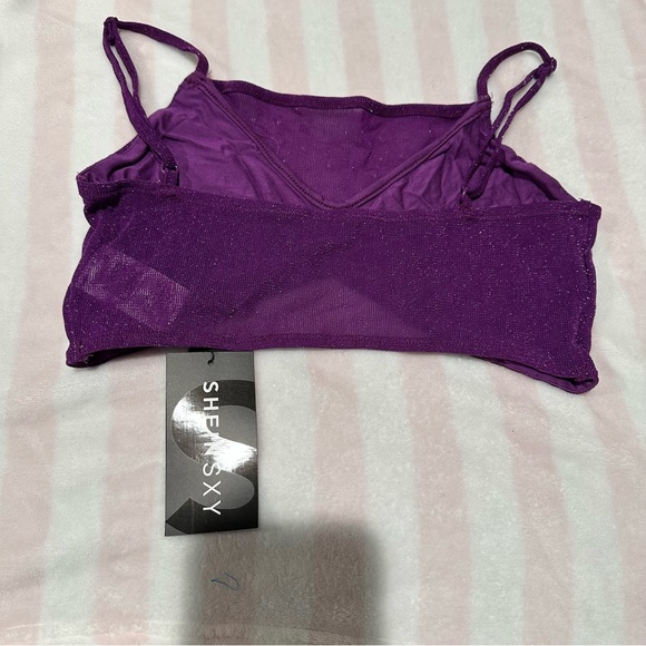 Sparkling Sequin Purple Shein Sexy outfit. Size small. Brand new!! - Picture 11 of 12